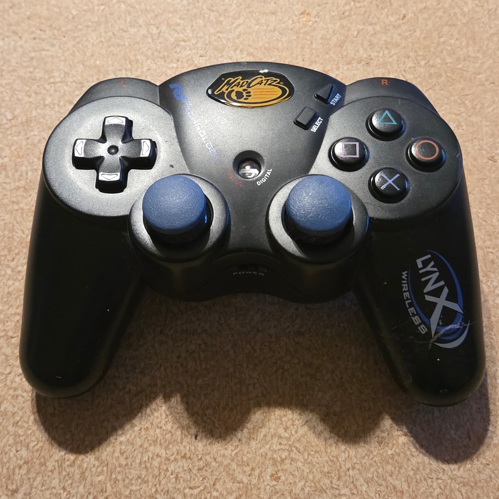 Mad Catz Lynx Wireless Controller PS2 Black Good RF Gamepad‎ 80478
